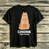 2026 New Unisex Cute Chonk Cat Stack Loaf Mode Orange Cats Graphic Short Sleeve Tee Cotton Vintage Casual Summer Top Pet Fans