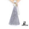 8cm Beaded Ice Silk Tassel Pendant for Hats & Bookmarks - Fine Thread Design, Free Shipping