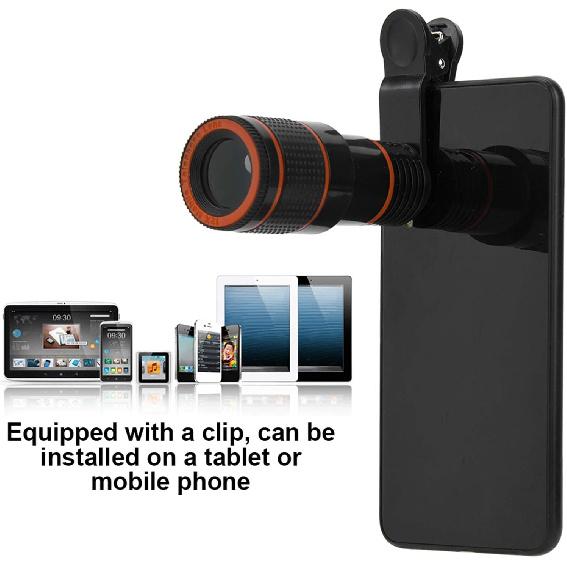 Zoom Lens Kit for Tenth Generation,Telescopic Phone Objectif,Clip On Lens Zoom,Phone Camera Lens Kit,Professional 12X Telephoto Lens Telescopic
