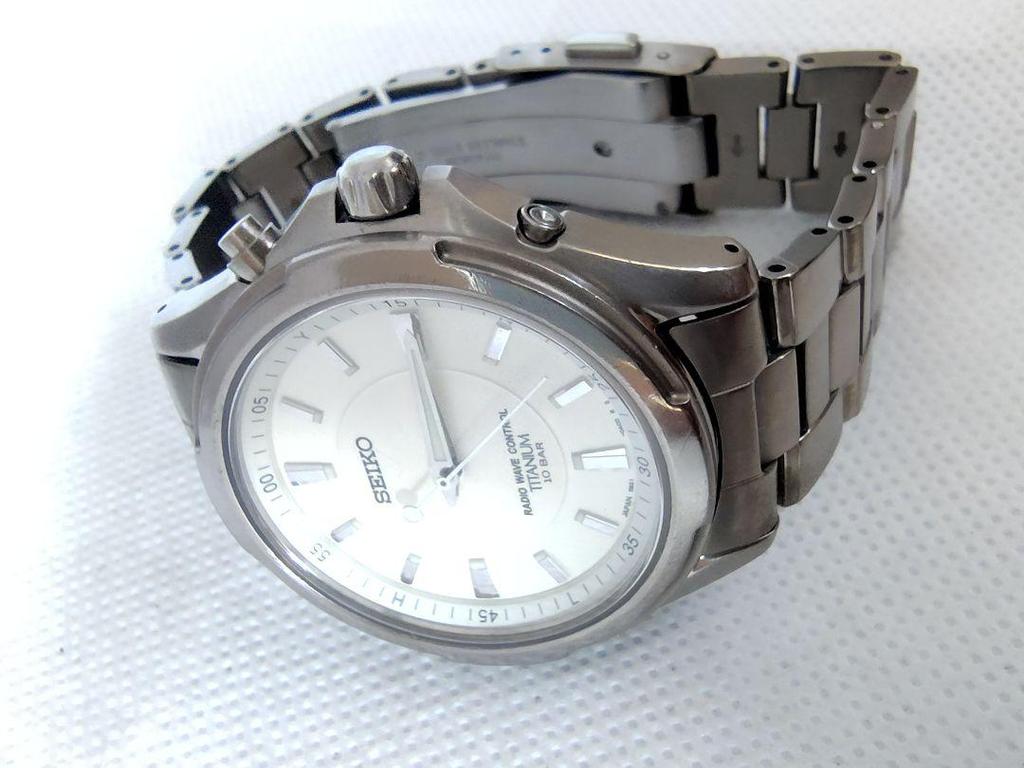 [USED] Seiko Navy Titanium Radio-Controlled Watch, Battery, 5B21-0AB0
