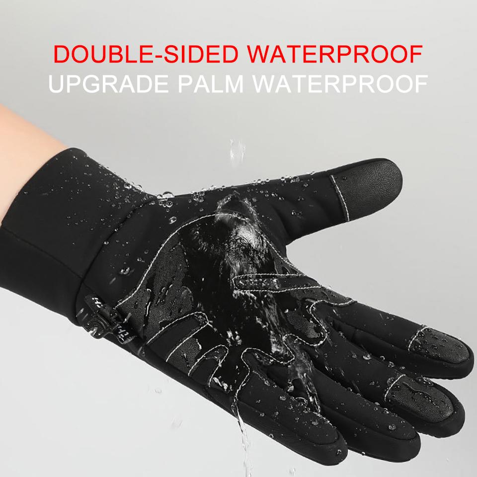 Getinfit 1Pair Winter Gloves Touch Screen Anti-Slip Waterproof Thickened For Warmth Gloves Outdoor Sports Cycling Running Unisex