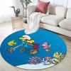 The Smurfs2 Round Area Rug,Carpet Rug for Living Room Bedroom Sofa Playroom Decor,Non-slip Floor Mat