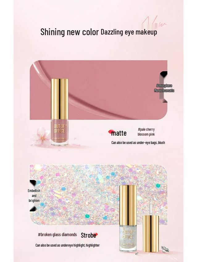 OUTOFOFFICE Oh Wild Temperament Matte Liquid Eyeshadow - Fine Shimmer, Easy Application for Brilliant Eye Makeup