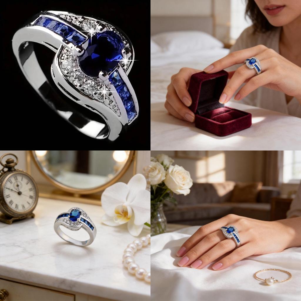 Geometric Oval Zircon Silver Womens Ring With Fashion Chic Style For Trendy Wear