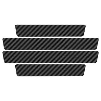 Side Sill Decoration, Set of 4, Car Accessories, Carbon Fiber Stickers, Waterproof, Scratch-Proof, Dirt-Proof, Side Sill Guard, Universal