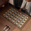 Retro Geometric Door Mat High-Quality Entrance Rug Non-Slip Cuttable Doormat