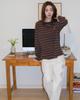 MUAHMUAH Striped Loose Fit Knit [Brown]