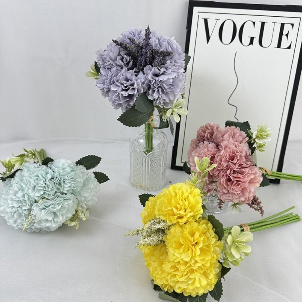 New 30CM Peony Silk Flowers Gifts DIY Artificial Peony Bouquet 7 Heads Fake Flower Table Decor
