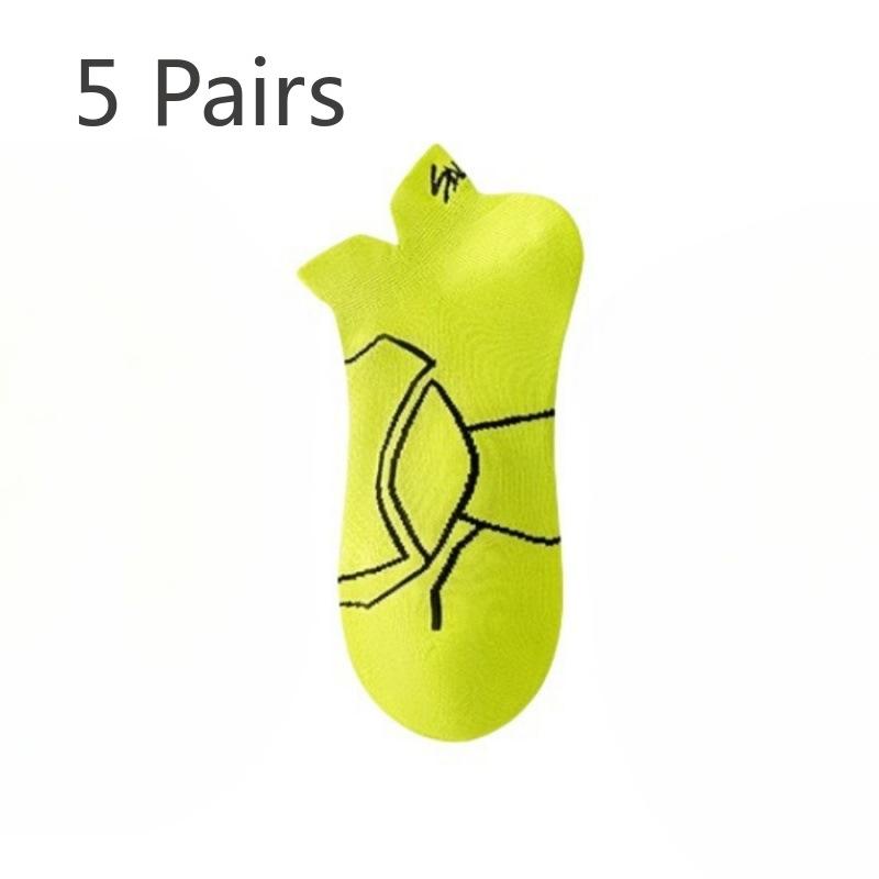

5 пар мужских летних тонких дезодорирующих дышащих спортивных носков для бега и юниоров 5 Pairs зелёный