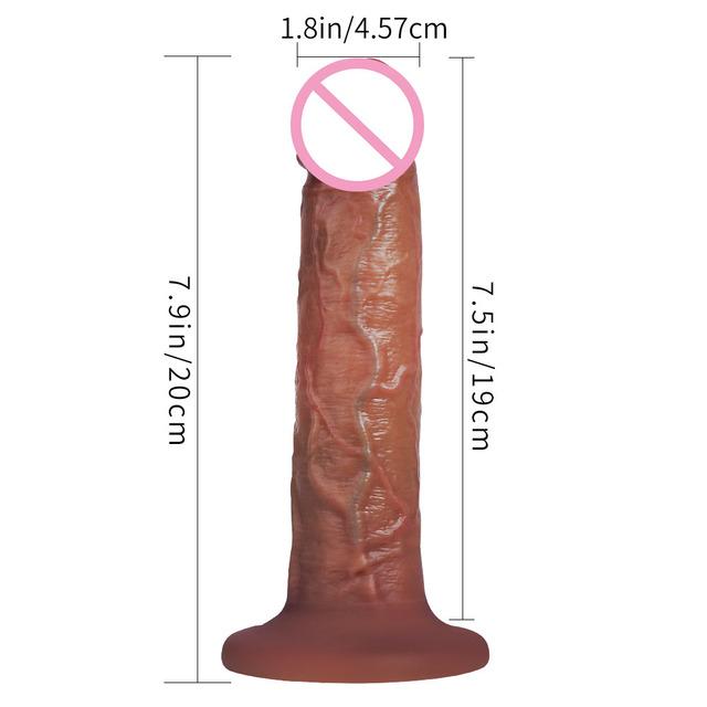 Soft Double-layer Silicone Huge Suction Cup Penis Realistic Dildo Lesbian Toy Fake Dick Big Anal Dildos Adult Sex Toys for Woman