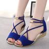 Sandali peep toe Scarpe estive da donna Sandali con zeppa da donna Scarpe con zeppa da donna per le vacanze estive
