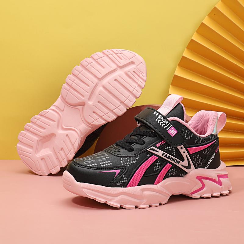 

Детские трендовые удобные кроссовки для бега на мягкой подошве, студенческие модные повседневные дышащие спортивные кроссовки для мальчиков и девочек 28 чёрный