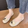2024 Shoes for Women Slip-on Shallow Mouth Soft Square Toe Casual Women's Sports Shoes Flat Shoes Versatile New Slip-on Summer