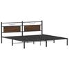 Bed Frame Without Mattress Brown Oak Effect 200x200 Cm