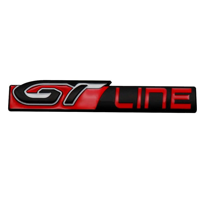 Bil Skärm Sido Klistermärke Bagageutrymme Metallmärke Emblem För GTI GT GTline GT RCZ 406 405 205 3008 206 208 408 508 407 107 307