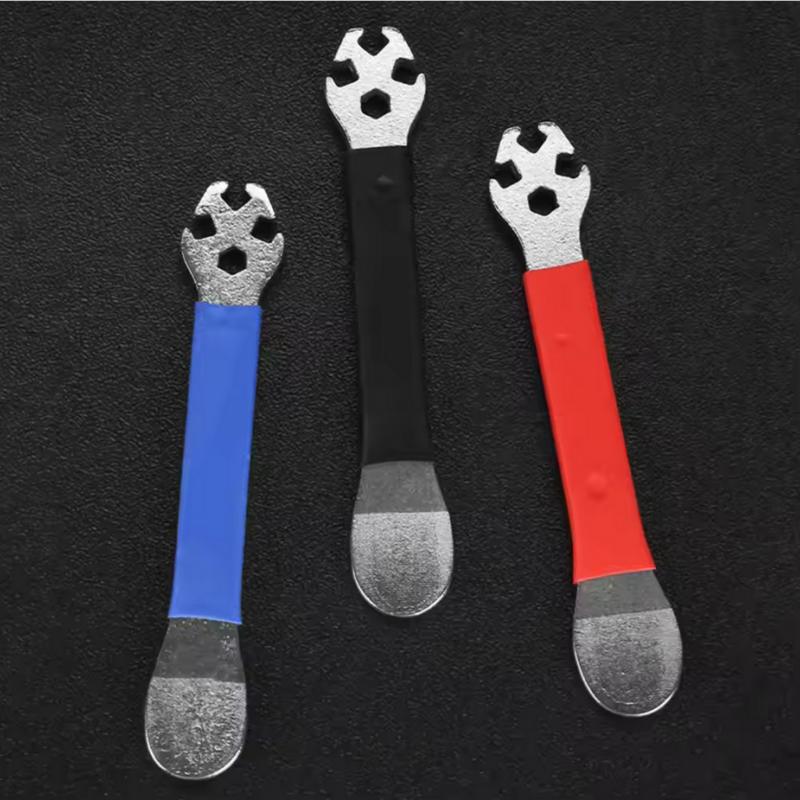 Heavy Duty Bike Spoke Wrench with Non-slip Silicone Handle Cycling Road Mountain Bicycle Spanner Repair Maintenance Tool