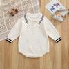 New Unisex Baby Knit Onesie - 100% Cotton, Spring/Autumn Style, Moon Design