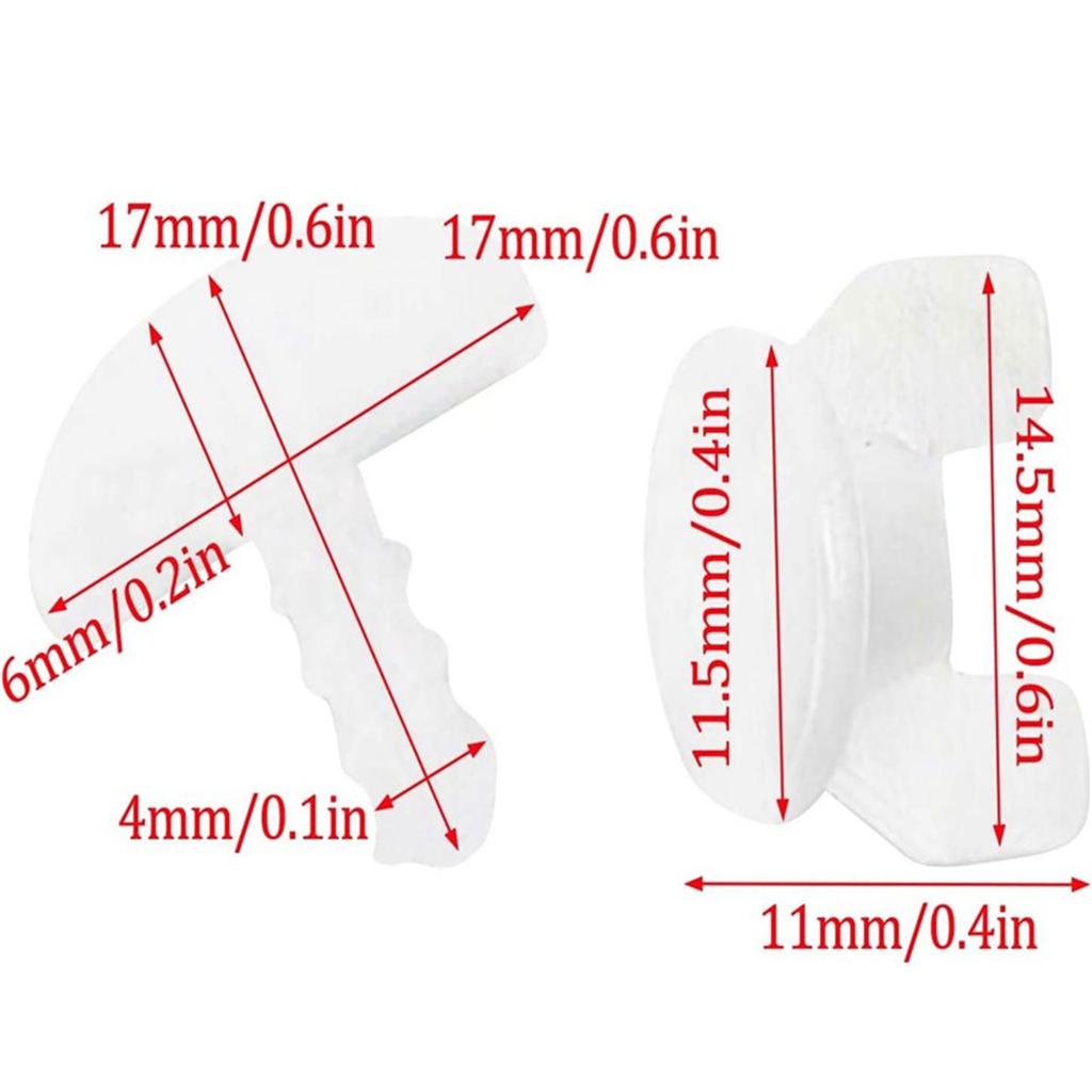 10Pcs Plastic Curtain Rail Stops Intermediate Locks for Home and Hotel Use Without Tool