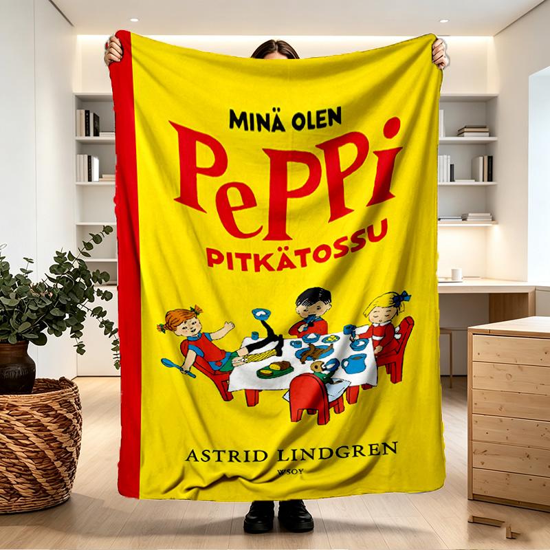 Pippi Longstocking Print Blanket - Soft & Comfortable, for Bedroom, Travel, Sofa, Home Decoration - Birthday Christmas Gift for Friend