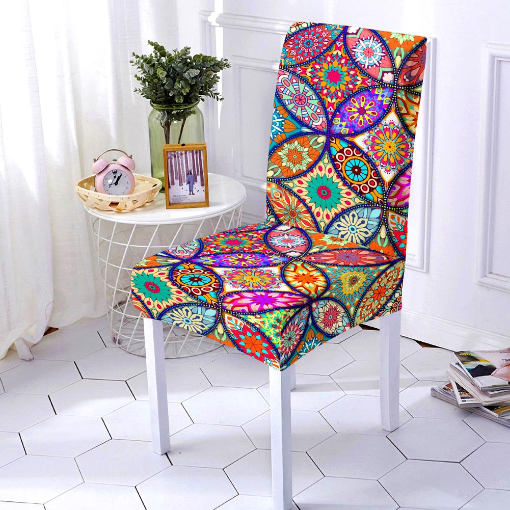 Stuhlbezug Mandala Bunte Muster Elastisch [21Cw]