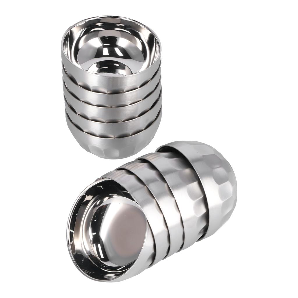 10pcs Soup Bowl 304 Stainless Steel Double Wall Reusable Salads Container Dishwasher Safe