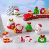Cute Micro-landscape ChristmasOld Man Little Bear Snow Scene Crystal Ball Decorative AccessoriesDesktop Small Ornaments