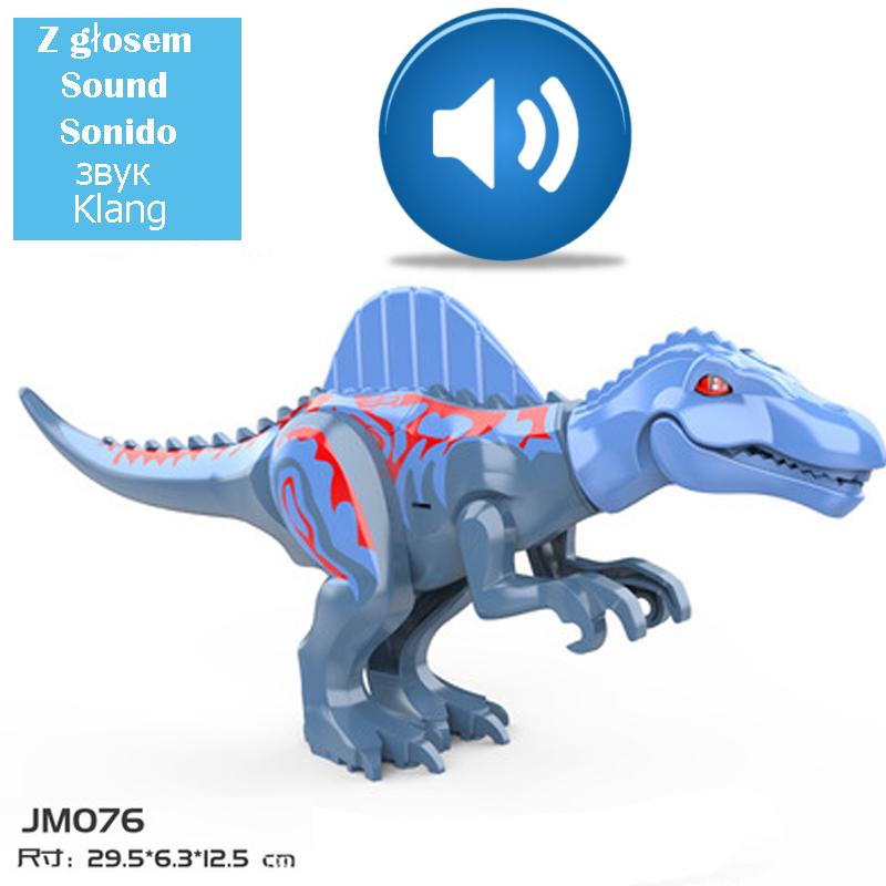 Big Dimension Assembled Construction Blocks Plaything Dinosaur World Triceratops Tyrannosaurus Children Animal Miniature Bricks Playthings for Boys