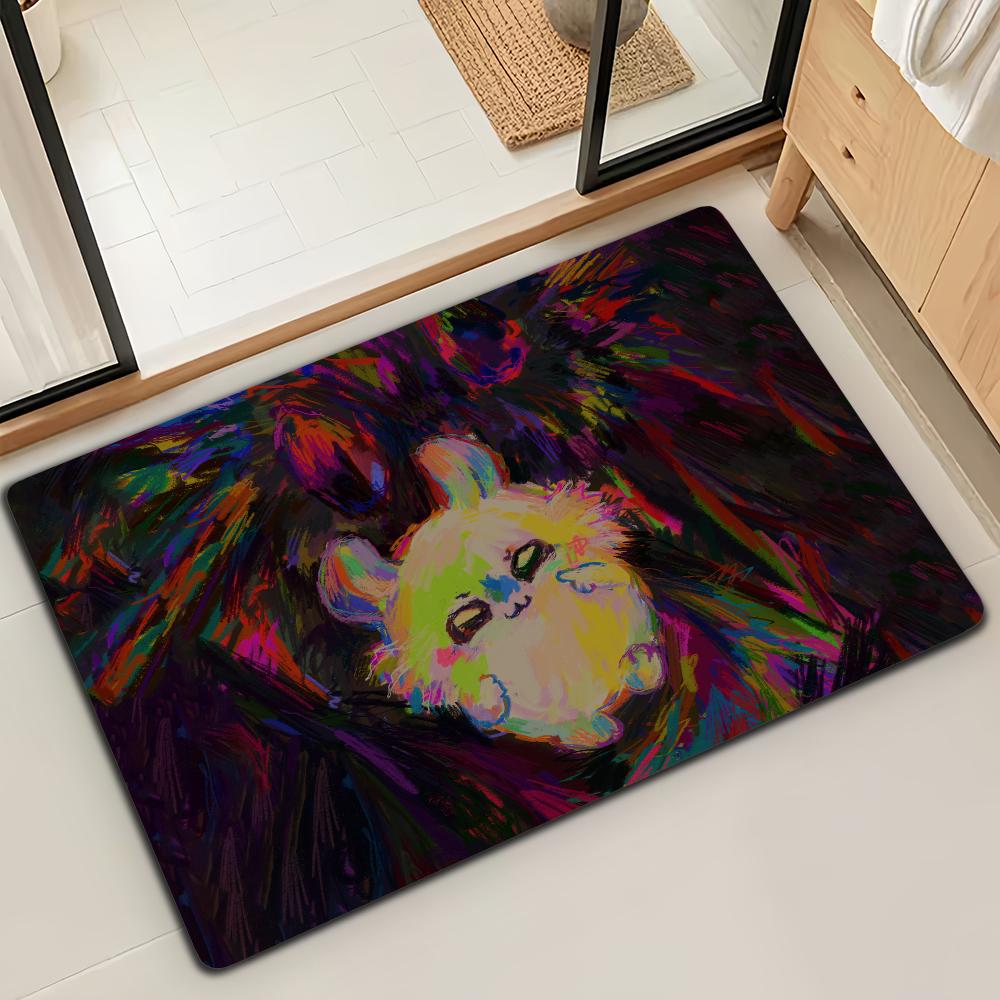 Cute Cartoon C-Chiika-waE Usagi Door Mat Bath Microfiber Decorative Versatile Flannel Floo Mat Quick Dry Absorbent Non-slip Sole