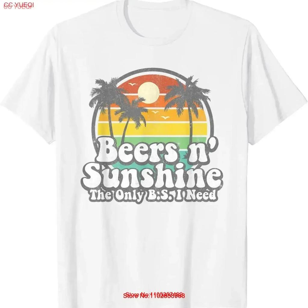 The Only Bs I Need Is Beers And Sunshine Retro Beach T Shirt Vintage Unisex Comfortable Stylish Soft Streetwear Graphic