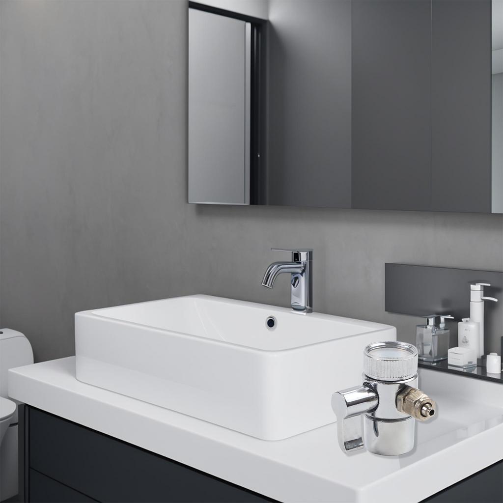 Wasserhahn-Umschaltventil Silber Über-Theke Wasserfilterkopf Schreibtisch-Wasserhahn Umschalter Wasserspender Für Badezimmer Küche