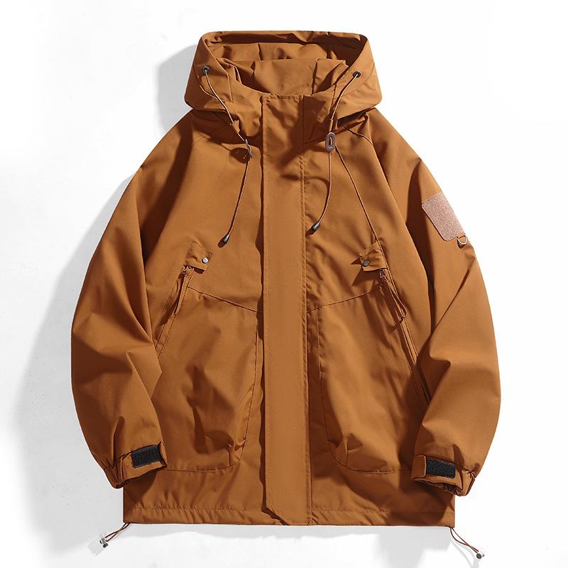 Unisex Windproof & Waterproof Cotton Jacket for Mountain, Autumn/Spring Style, Loose Fit