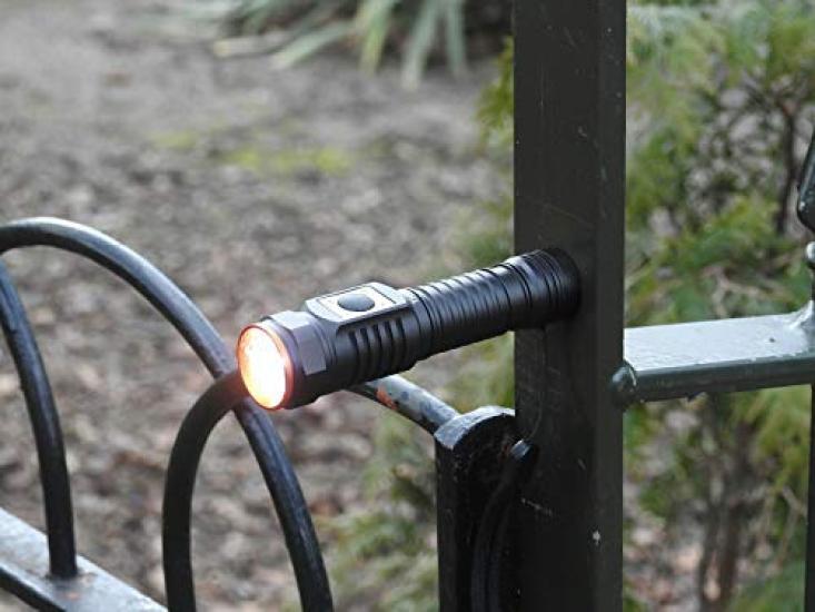 Vortex TK600 Rechargeable Magnetic End Cap Dimmable CREE LED Expandable EDC Flashlight with Magnetic End Up to 600 Mini USB Outdoor Survival