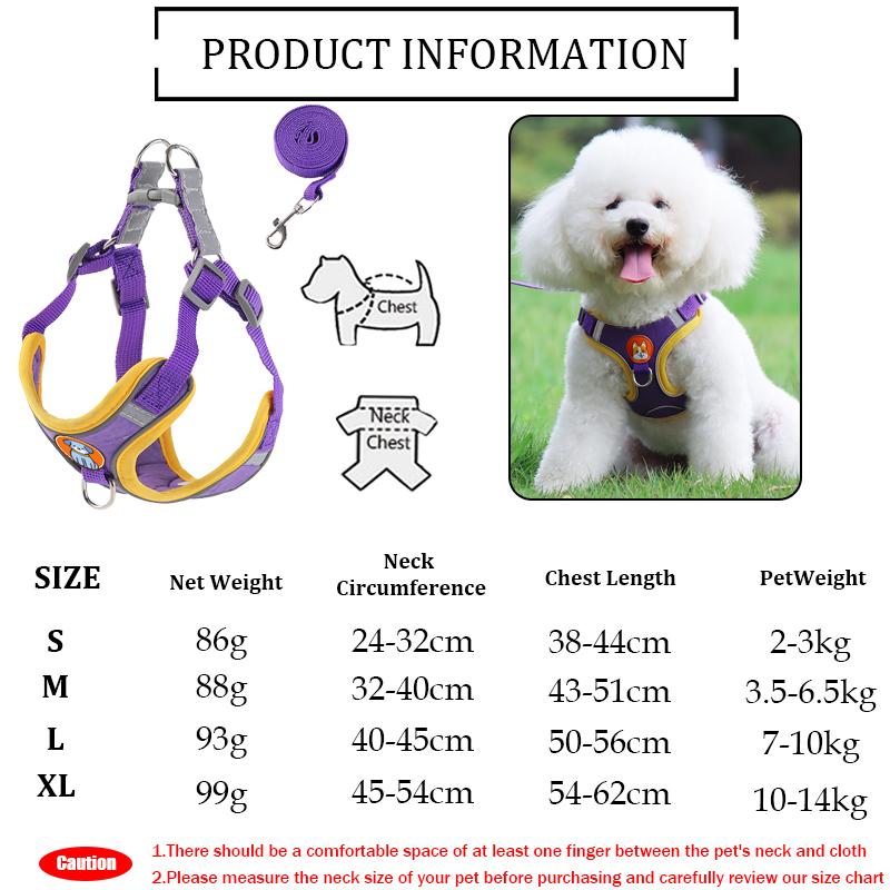 Kleine Hunde Verstellbare Haustierleine Weste Brustgeschirr Mit Zugseil Haustier Outdoor Zubehör Atmungsaktives Geschirr Leine Welpen Weste