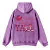 Oversized Womans Washed Hoodie Merry Christmas Boots Print Pullover Comfortable Warm Cotton Sweatshirts Casual Couple