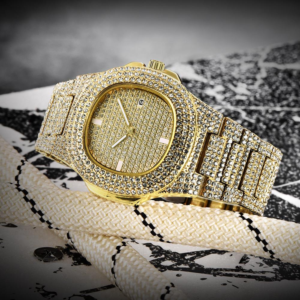 Men's Starry Sky Diamond Quartz Watch - Hip Hop Fashion Style