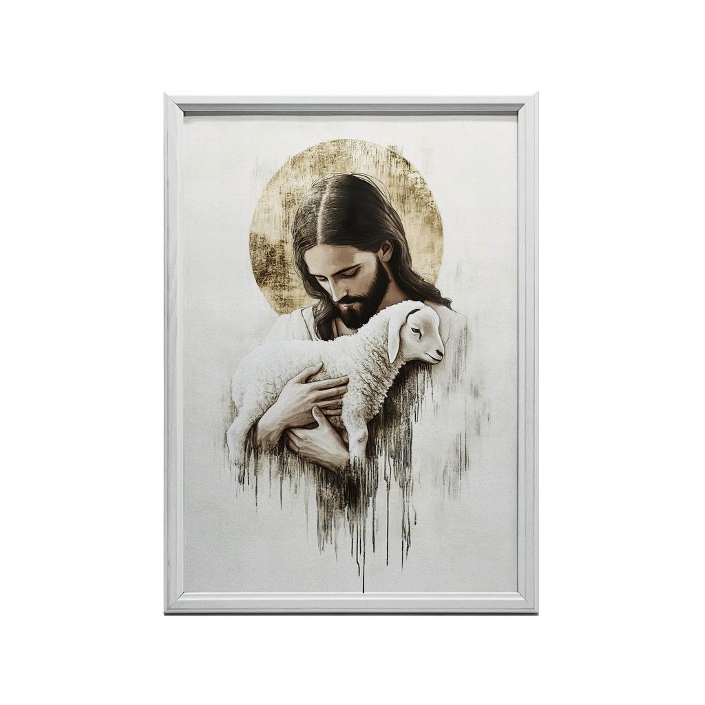 Jezus Z Barankiem Jezus Z Barankiem, 50X70 Cm, Bez Ramy, Papier Matowy 230 Gsm
