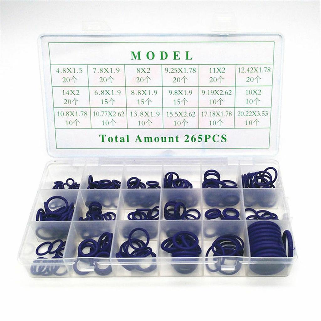 265Pcs 18 Sizes HNBR Car Auto A/C System Air Conditioning O Ring Seals Set Tools