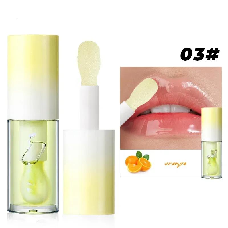 5 Colors Moisturizing Fruits Candy Lip Gloss - Pearlescent Lustrous Mirror Nude Lip with Natural Lip Oil Valentine's Day Gifts