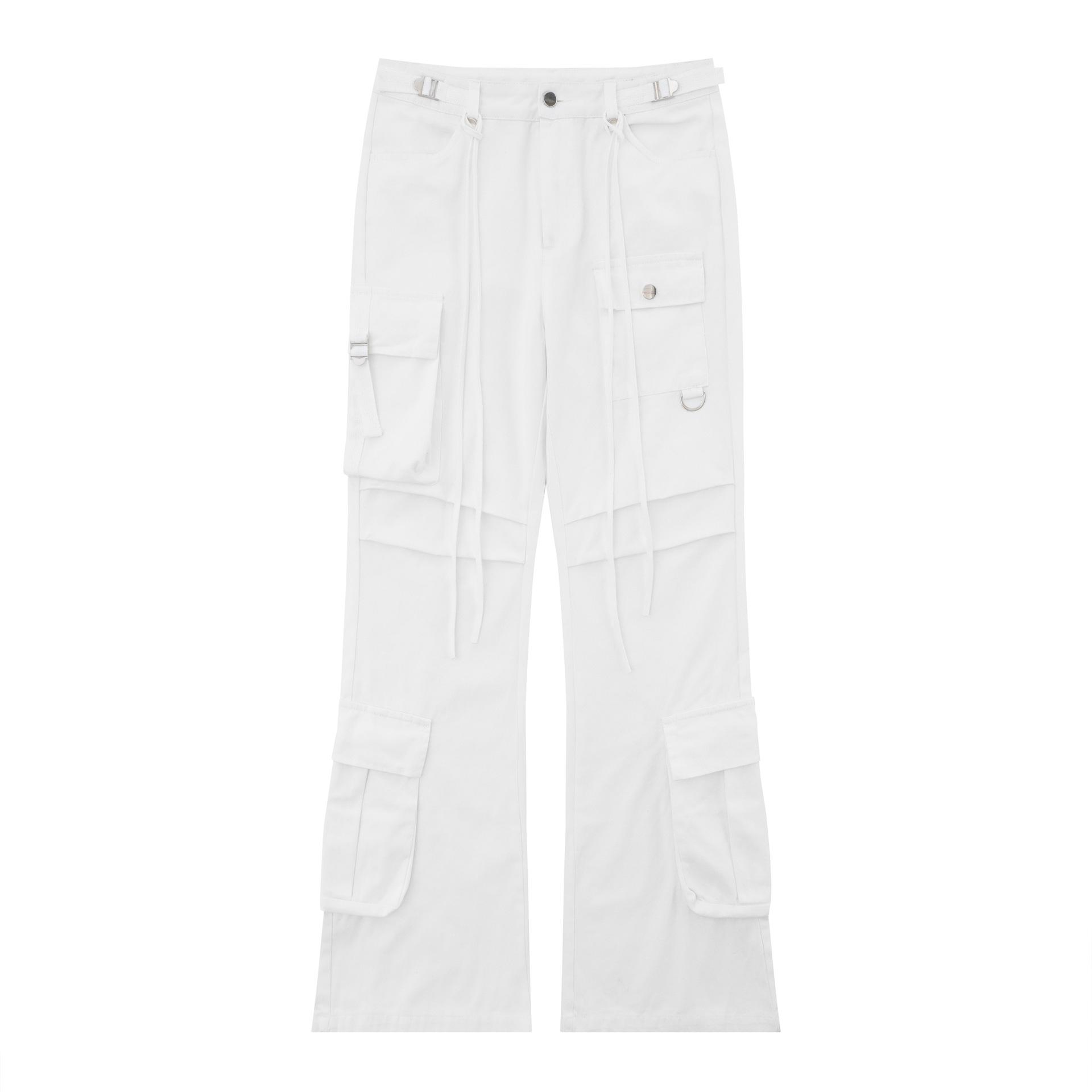 

Модные фирменные микро-расклешенные рабочие брюки, женские американские ретро-рабочие брюки со шнуровкой, осенние и зимние рабочие брюки XL бежевый