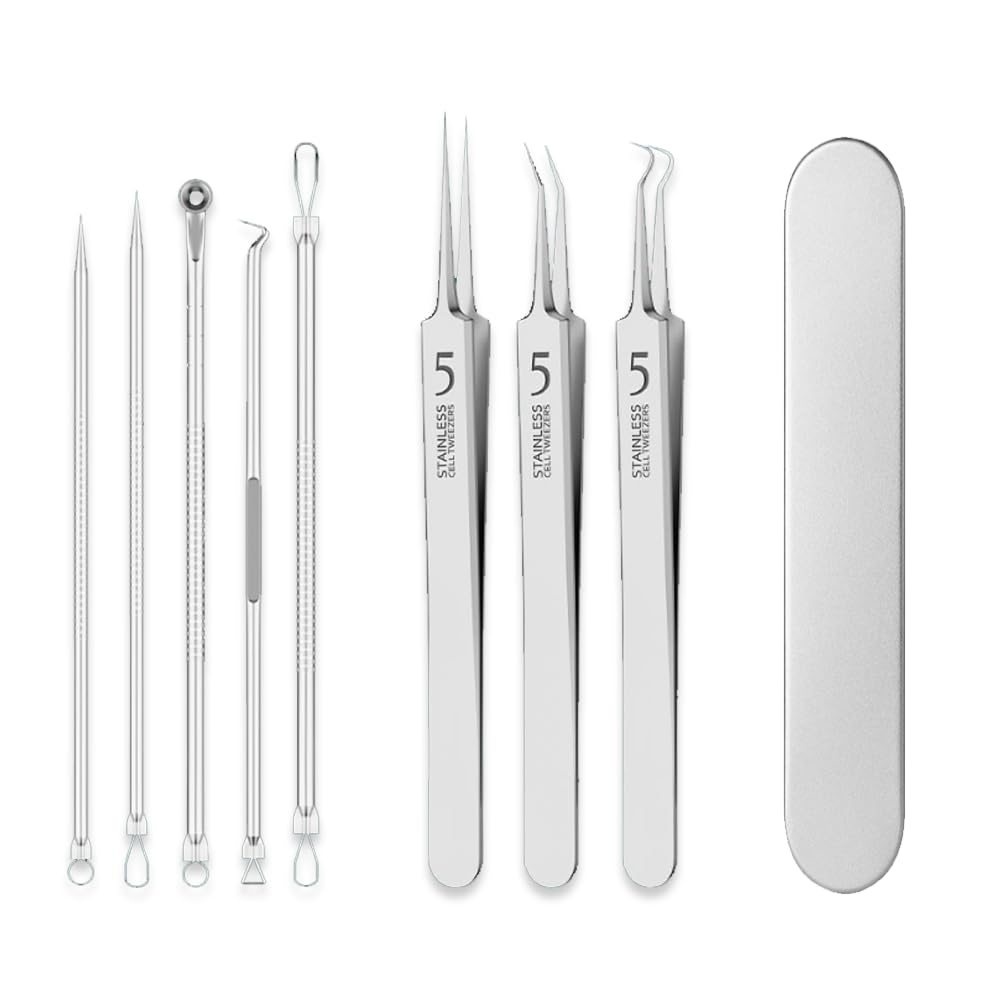 Precision Exfoliating Exfoliating Tweezers for Pore Melanin Precision Exfoliator with Storage Case Tweezers, Tweezers, General-Purpose Tweezers, Care,
