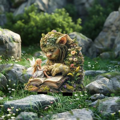 Fairytale Troll Garden Stake Weatherproof Decorative Acrylic Stake 2D Flat Decoration with Stake for Home Patio Yard