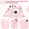 kinokoo Instax Mini 12 Case, Fujifilm Instax Mini 12 Camera Case with Snap Closure and Shoulder Strap (Pink)