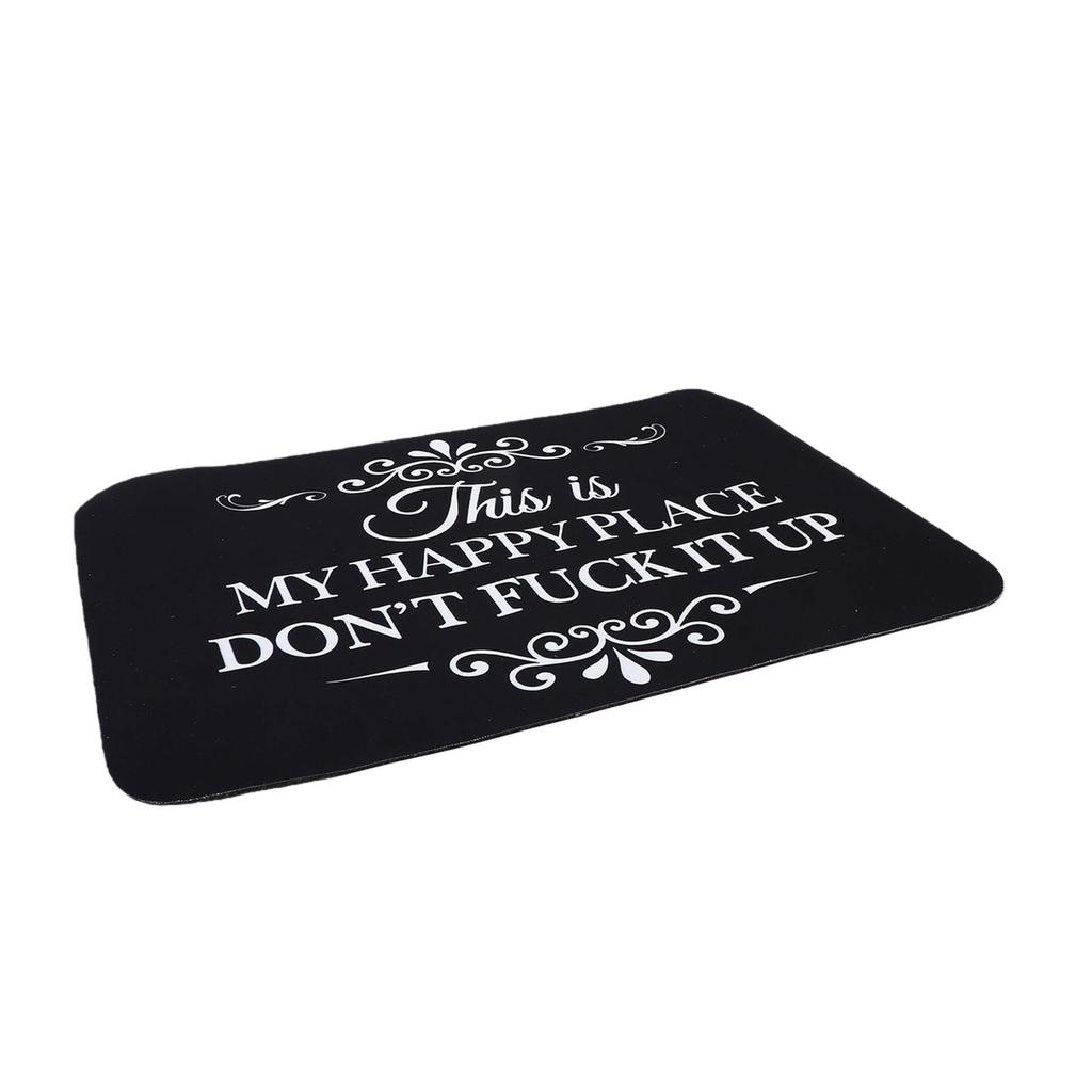 Funny Doormat Diatomite Non Slip Soft Floor Mat Super Absorbent for Home Bathroom Entryway Porch Decoration Black