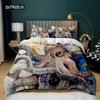 Octopus Duvet Cover Sealife Bedding Set Ocean Animal Comforter Cover Teens Adults Double Queen King Size Polyester Qulit Cover