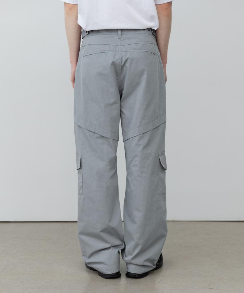 MINAV Cotton Rib Multi Cargo Pants [Ash Gray]