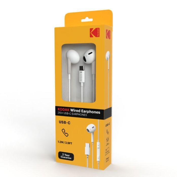 KODAK 210+ Écouteurs USB-C : Son Clair Et Puissant Sur Tous Vos Appareils