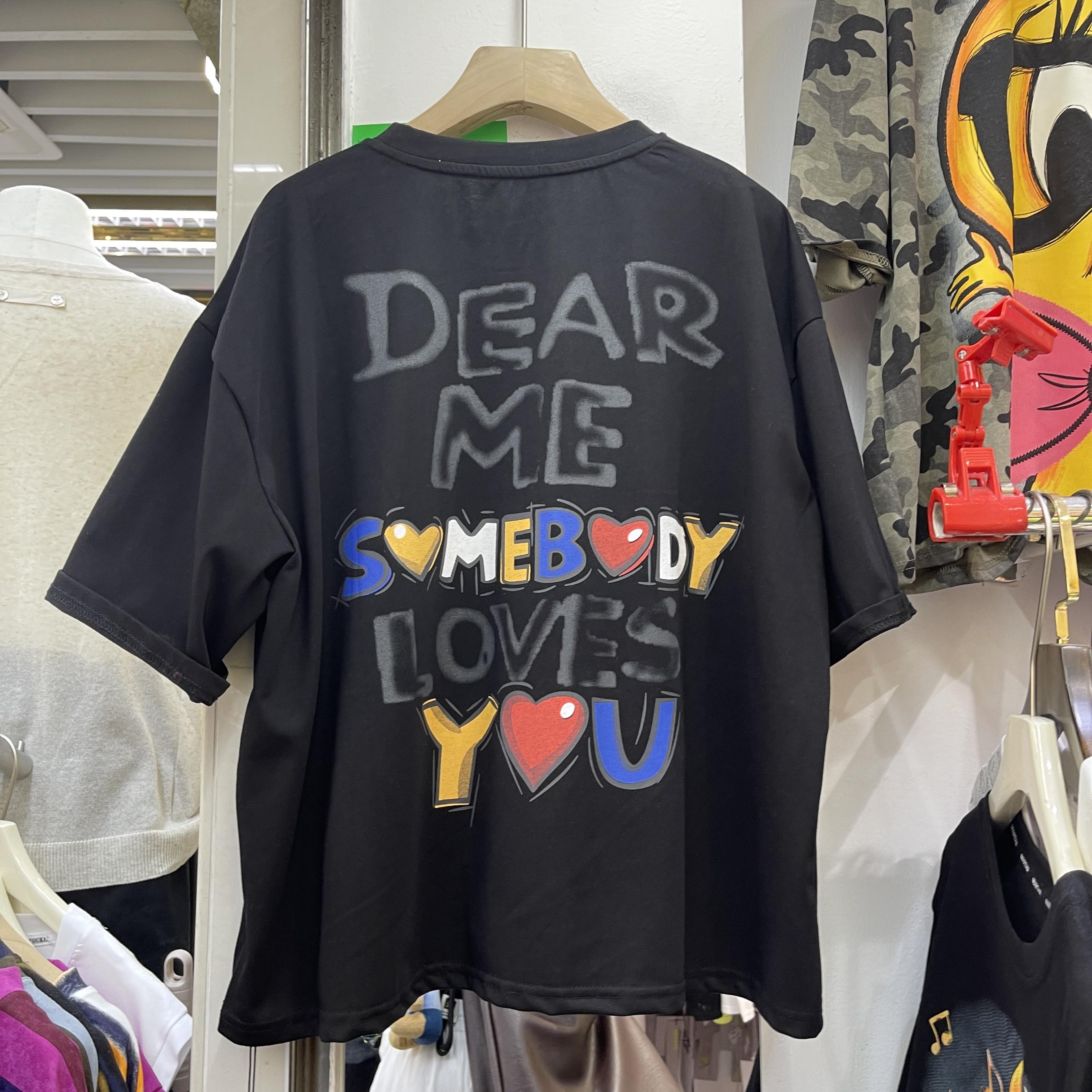 

Fashion trend cartoon print summer women s T-shirt loose crew neck casual 3XL