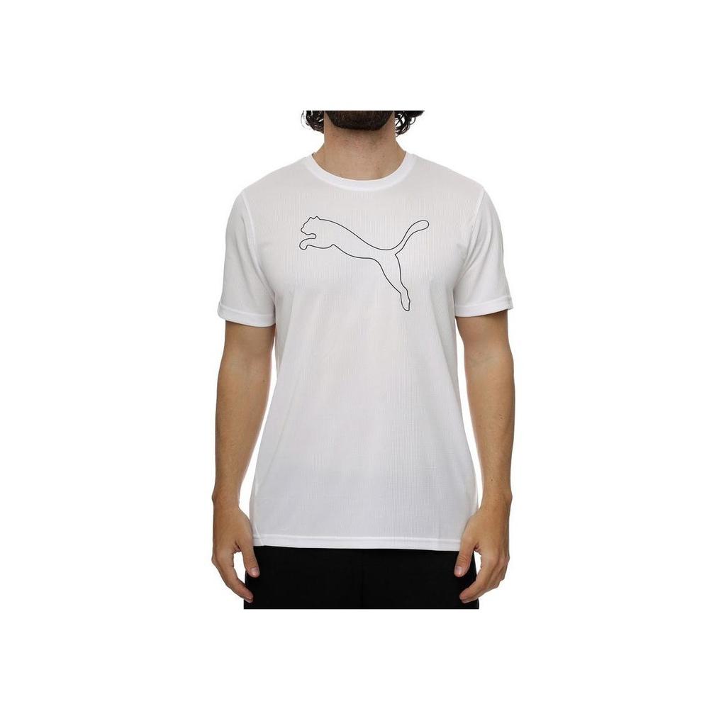 Puma Running Training Crew Neck Short Sleeve T-Shirt Men Tops White 520315-02