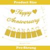 Happy Anniversary Party Decorations - Banner and Photo Banner for Wedding Party Decor