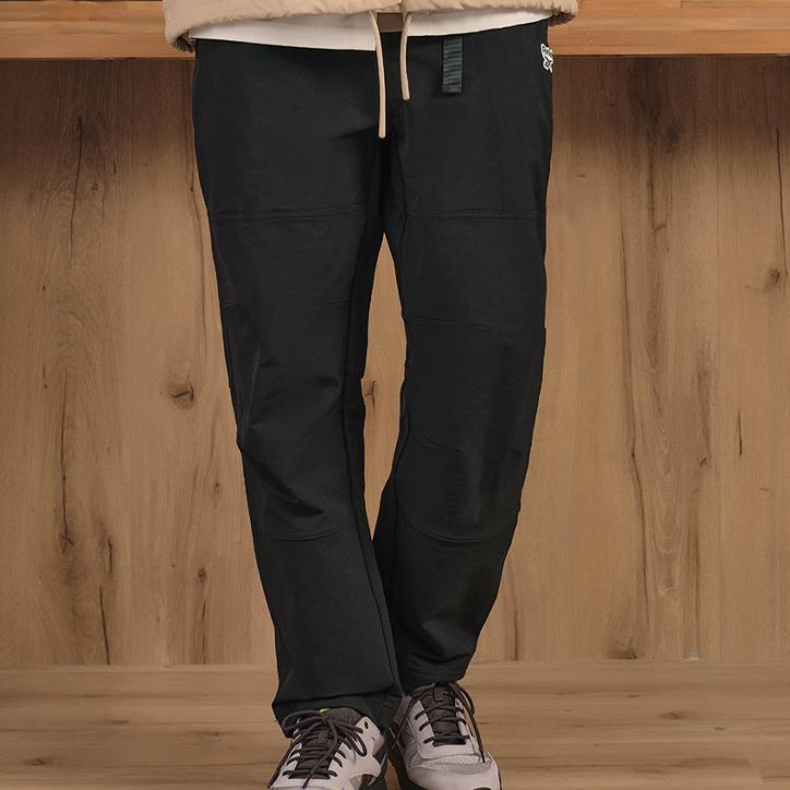 Reebok Solid Color Loose Mid Waist Straight Leg Casual Pants Unisex bottoms Black 23FRC665UGH0
